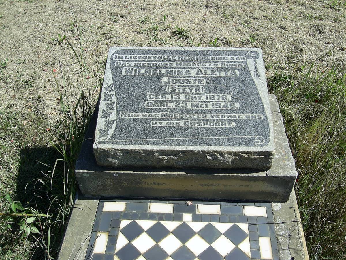 JOOSTE Wilhelmina Aletta nee STEYN 1876-1946