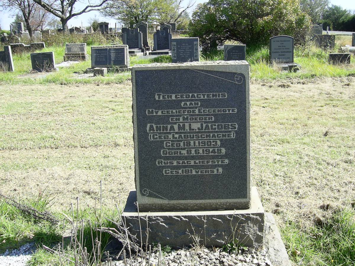 JACOBS Anna M.L. nee LABUSCHAGNE 1903-1948