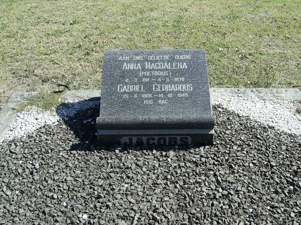 JACOBS Gabriel Gerhardus 1906-1945 &amp; Anna Magdalena PRETORIUS 1911-1978