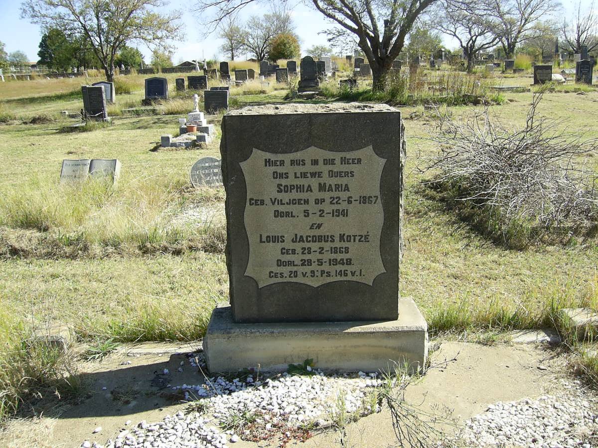 KOTZE Louis Jacobus 1868-1948 &amp; Sophia Maria VILJOEN 1867-1941