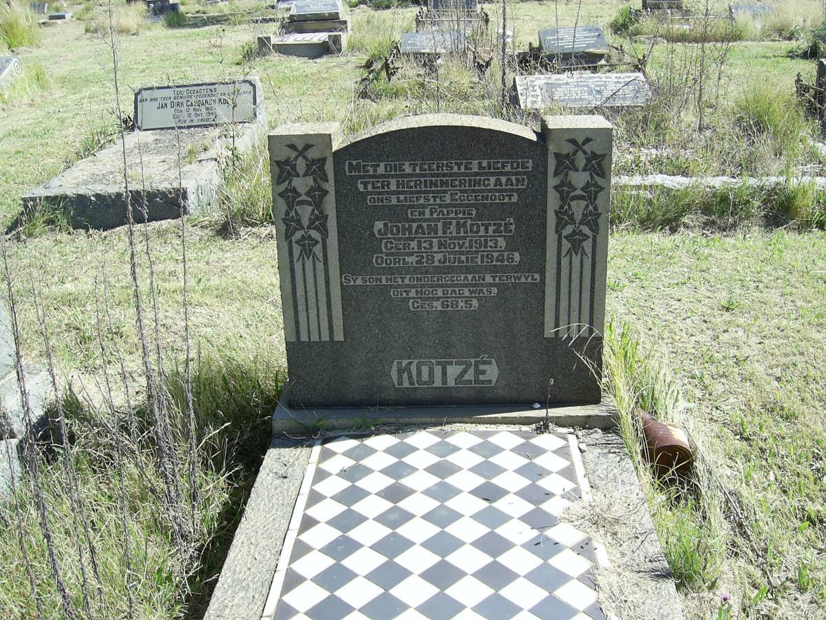 KOTZE Johan F. 1913-1946