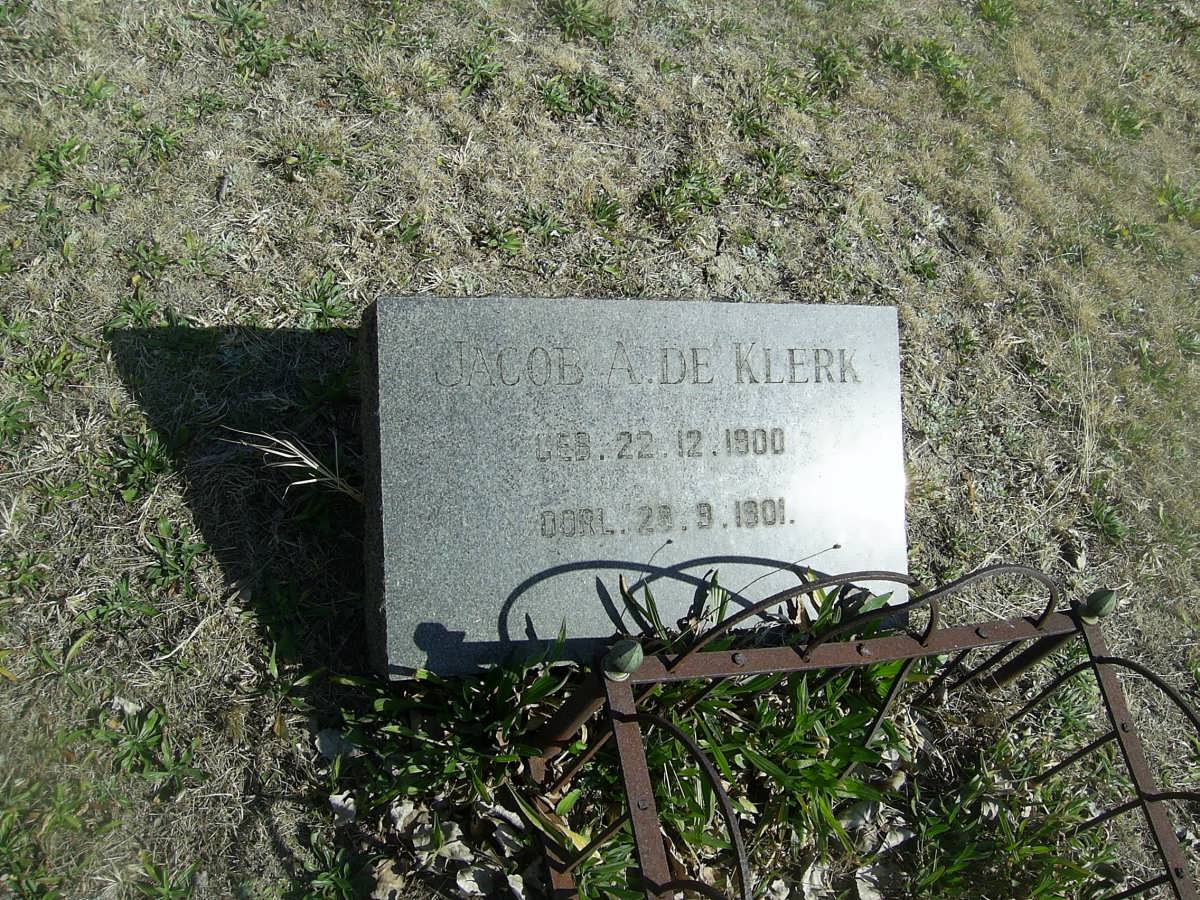KLERK Jacob A., de 1900-1901
