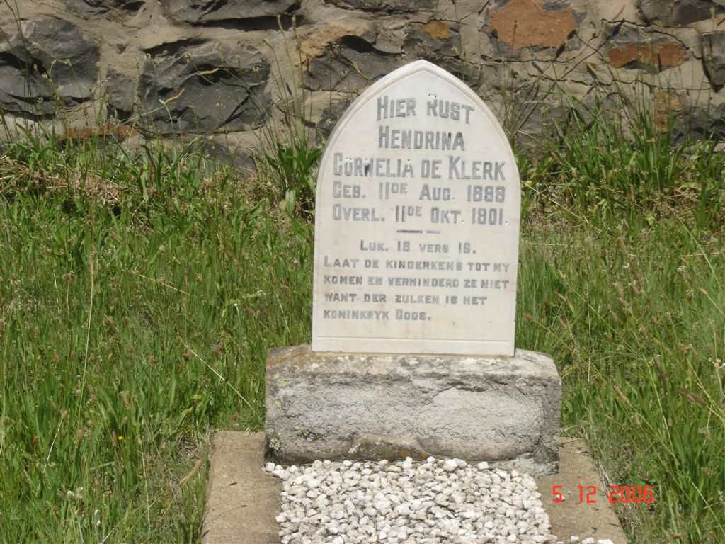 KLERK Hendrina Cornelia, de 1898-1901