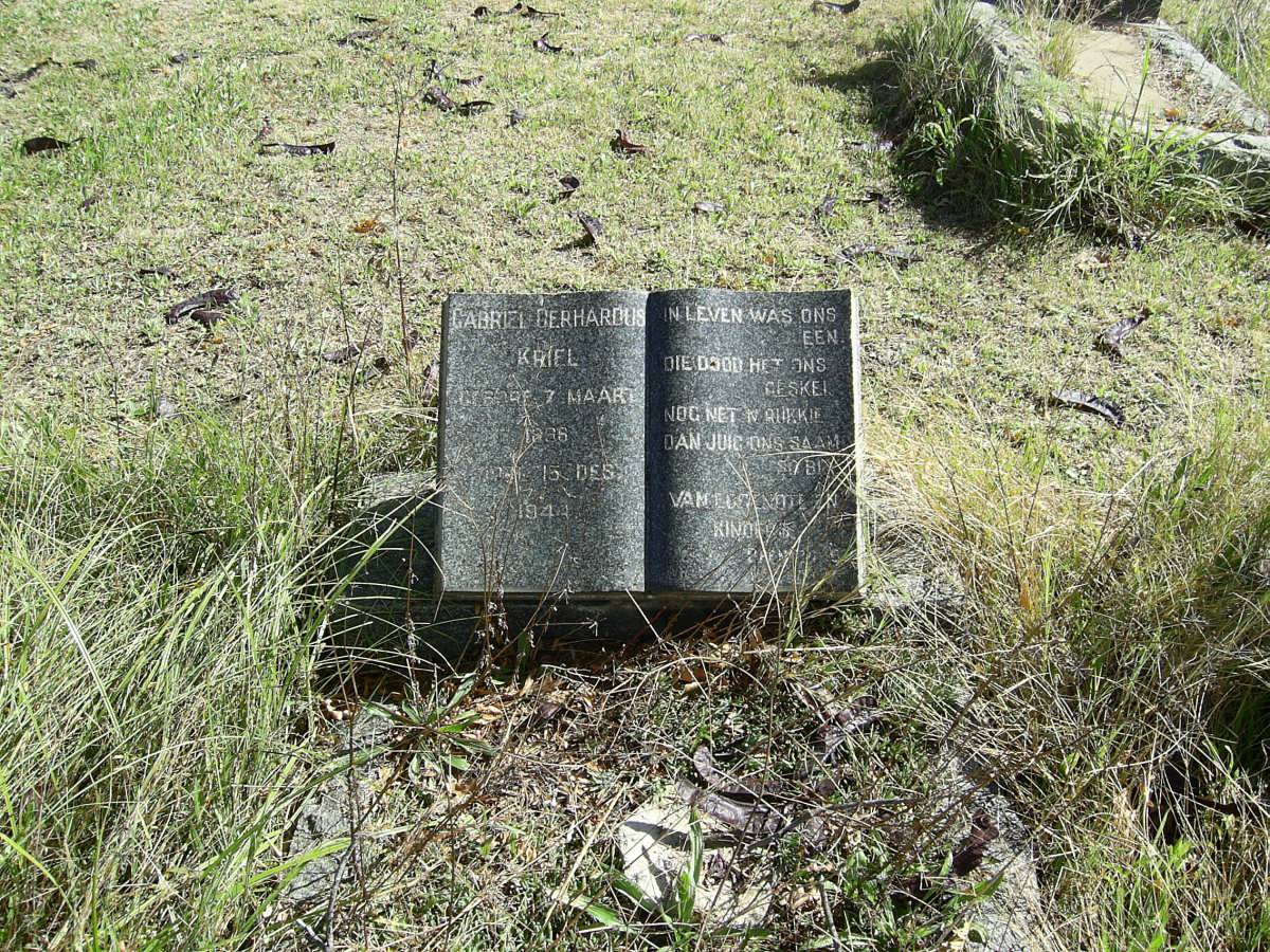 KRIEL Gabriel Gerhardus 1896-1944