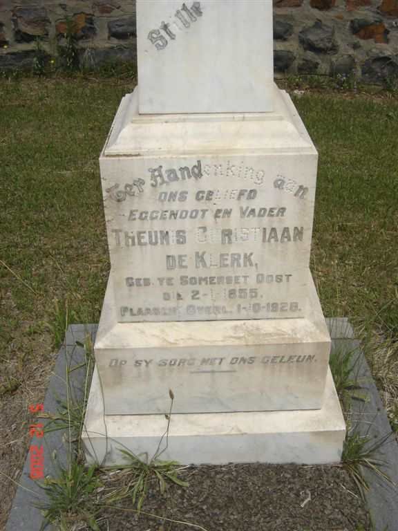 KLERK Theunis Christiaan, de 1855-1928