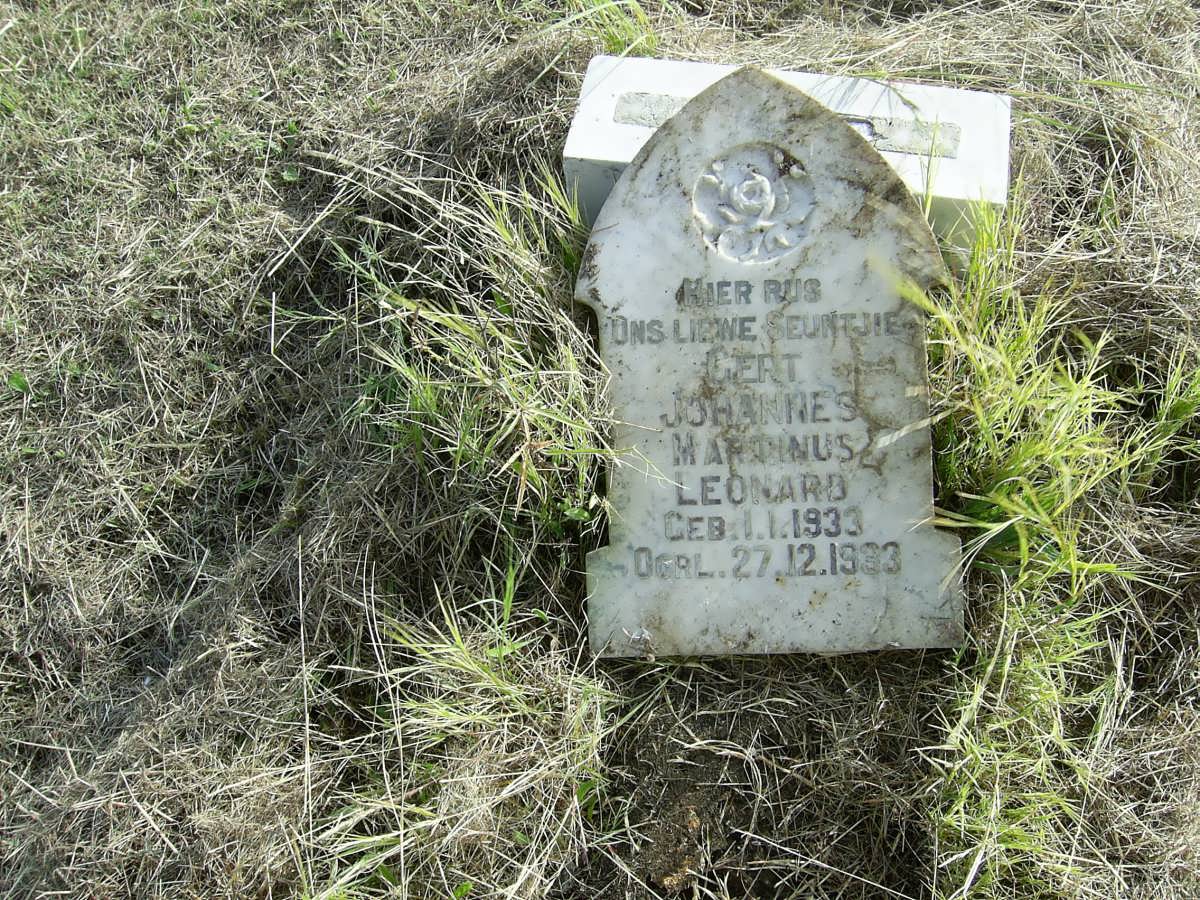 LEONARD Gert Johannes Martinus 1933-1933
