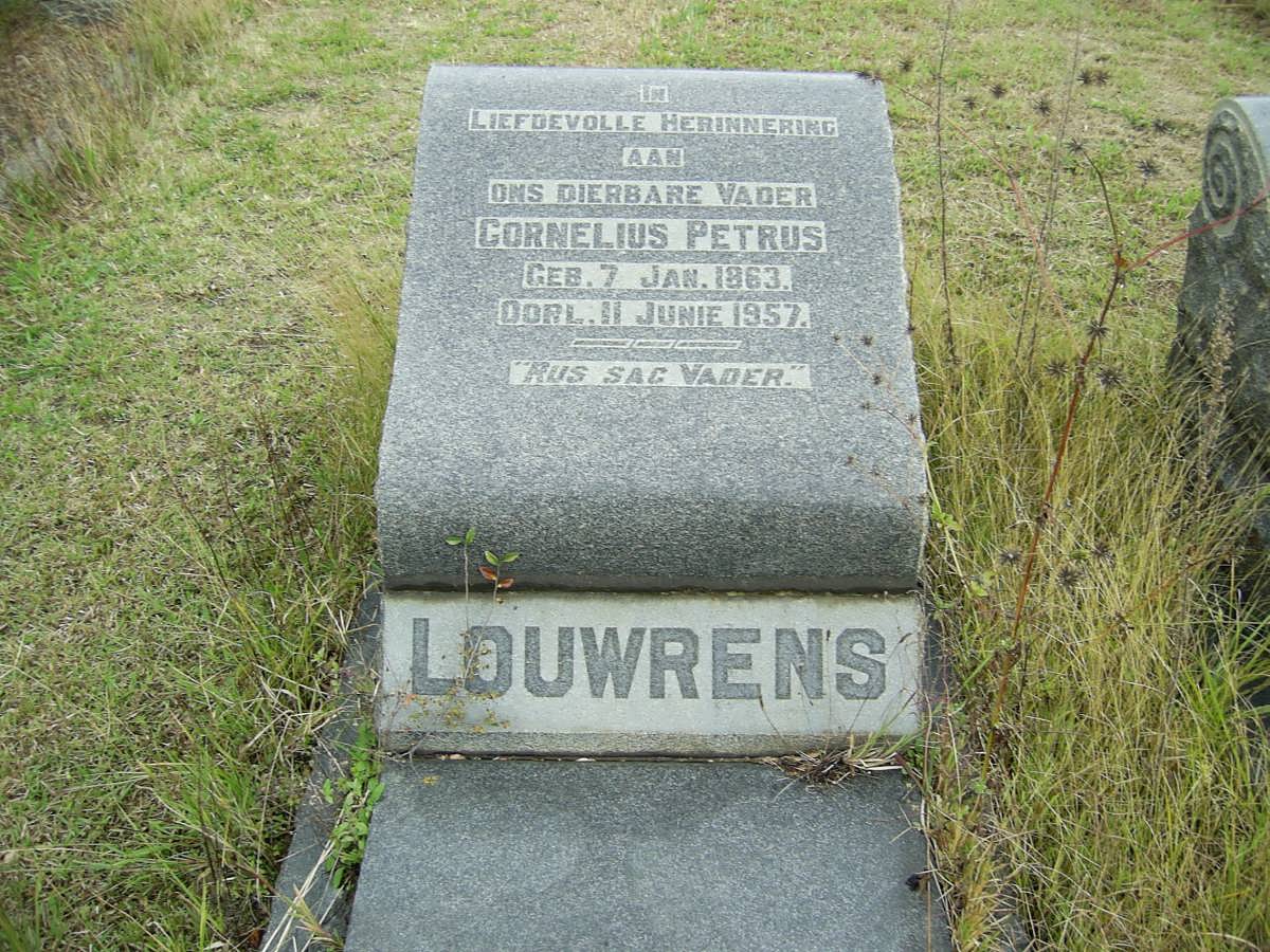 LOUWRENS Cornelius Petrus 1863-1957