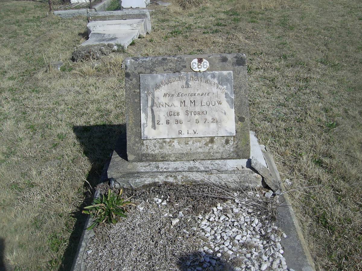 LOUW Anna M. nee STORK 1896-1921