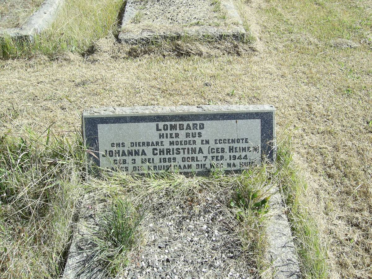 LOMBARD Johanna Christina nee HEINEN 1889-1944
