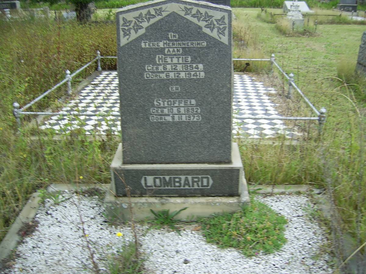 LOMBARD Stoffel 1892-1973 &amp; Hettie 1894-1941
