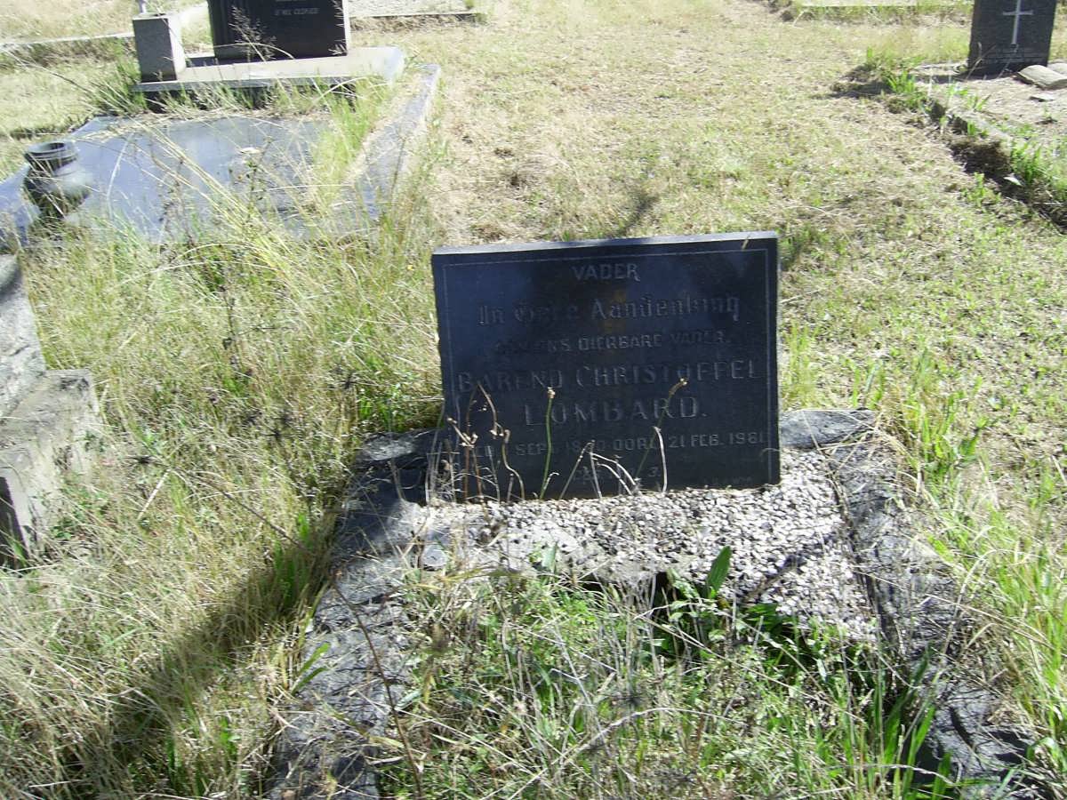 LOMBARD Barend Christoffel -1981