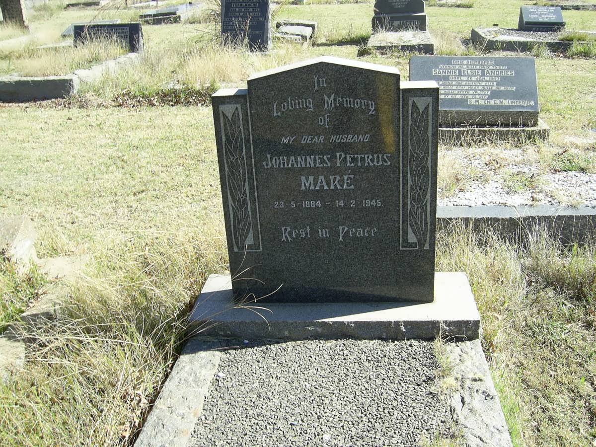 MARE Johannes Petrus 1884-1945