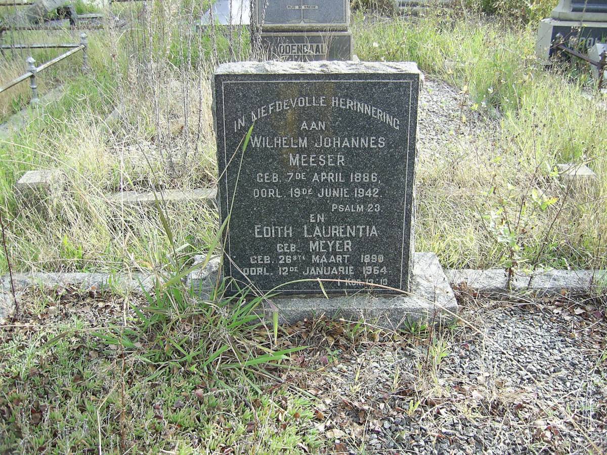 MEESER Wilhelm Johannes 1886-1942 &amp; Edith Laurentia MEYER 1890-1964