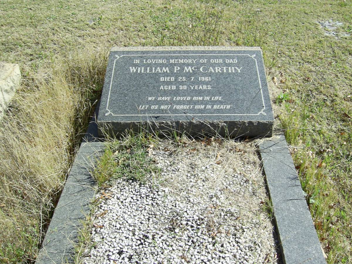 McCARTHY William P. -1961