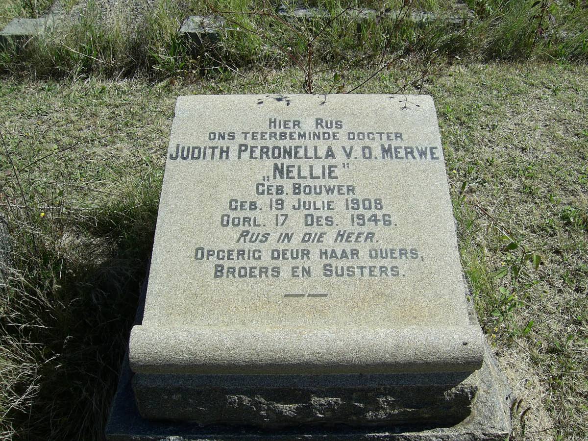 MERWE Judith Petronella, van der nee BOUWER 1908-1946