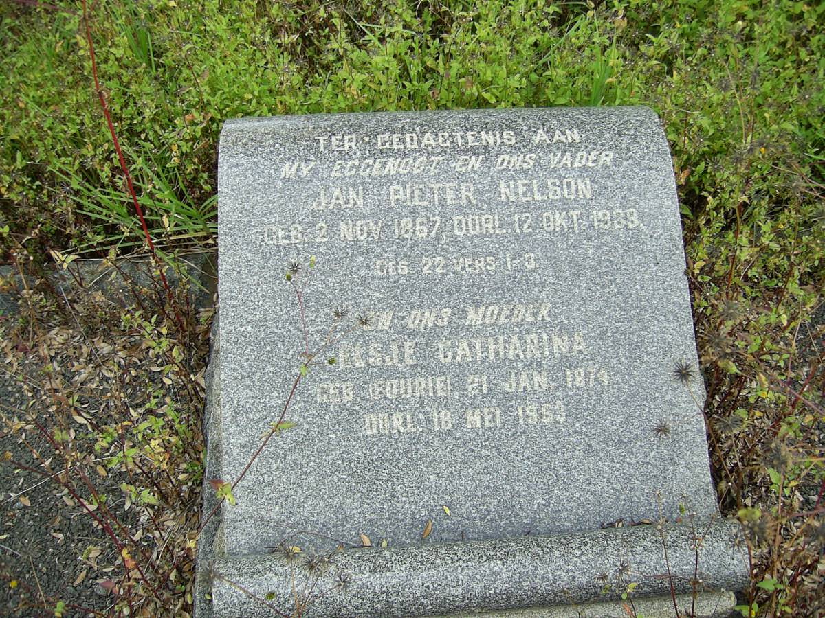 NELSON Jan Pieter 1867-1938 &amp; Elsje Catharina FOURIE 1874-1953