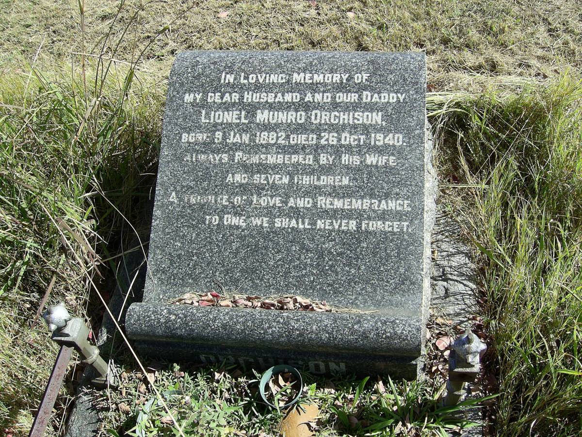 ORCHISON Lionel Munro 1882-1940