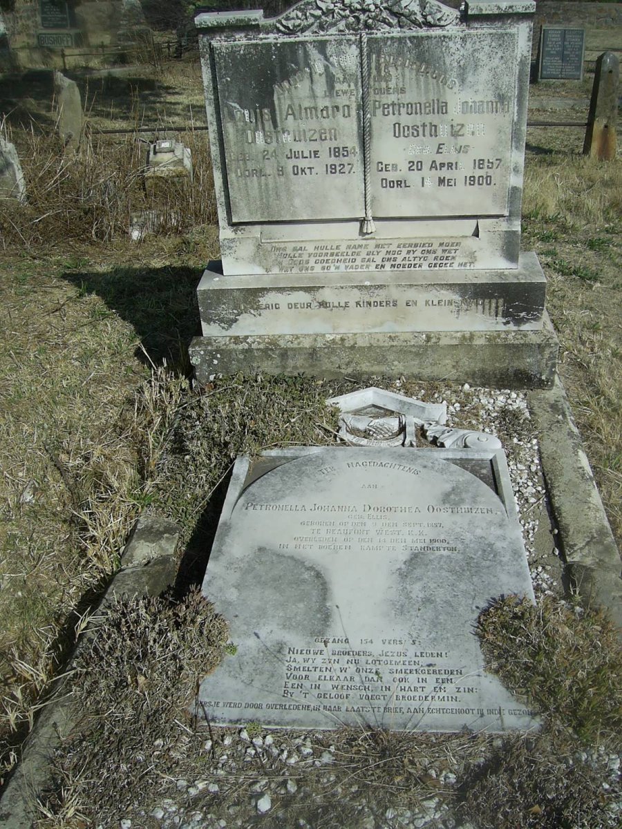 OOSTHUIZEN Louis Almara 1854-1927 &amp; Petronella Johanna ELLIS 1857-1900
