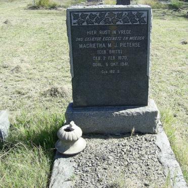 PIETERSE Magrietha M.J. nee BRITS 1870-1941