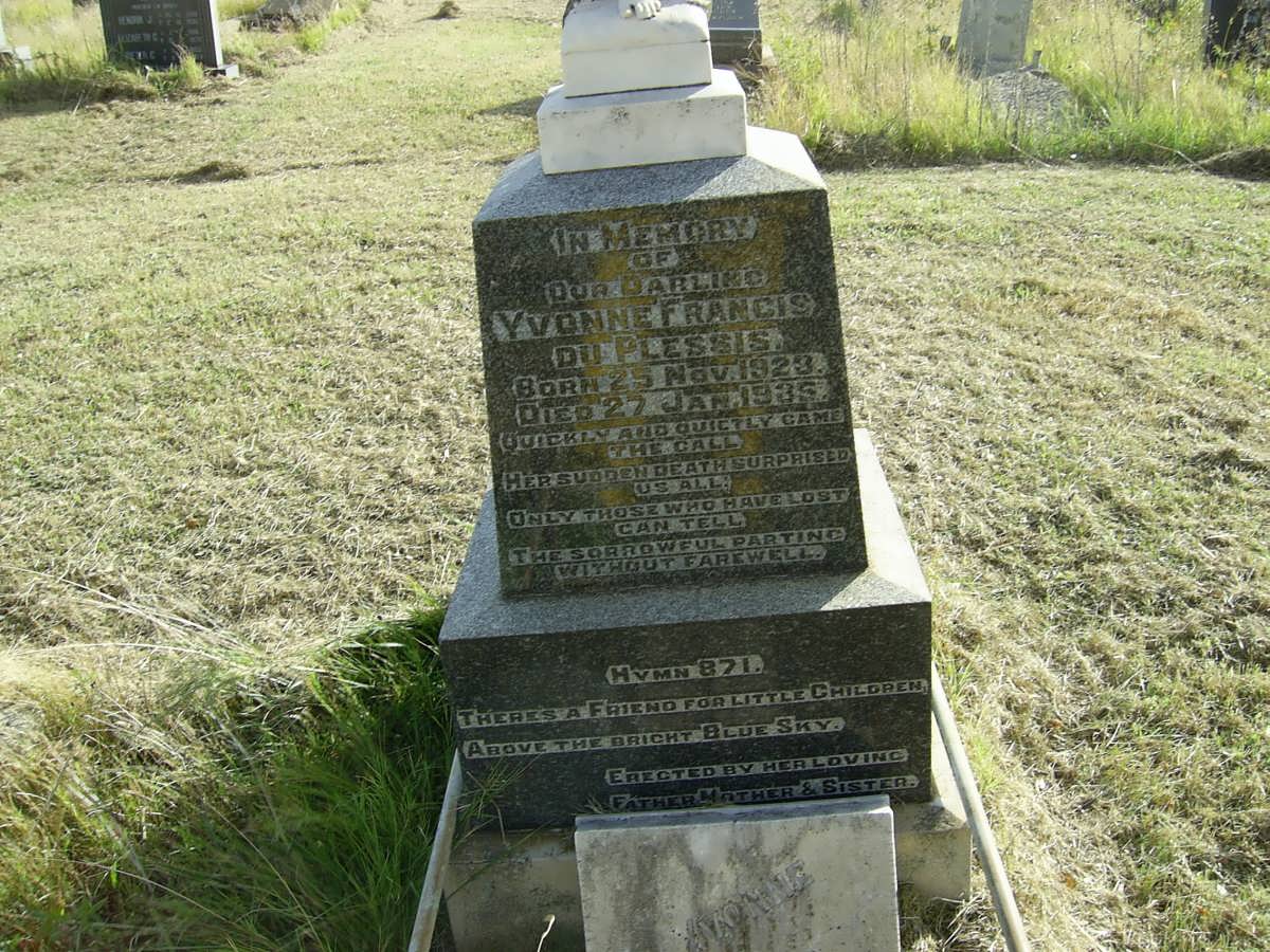 PLESSIS Yvonne Francis, du 1923-1935