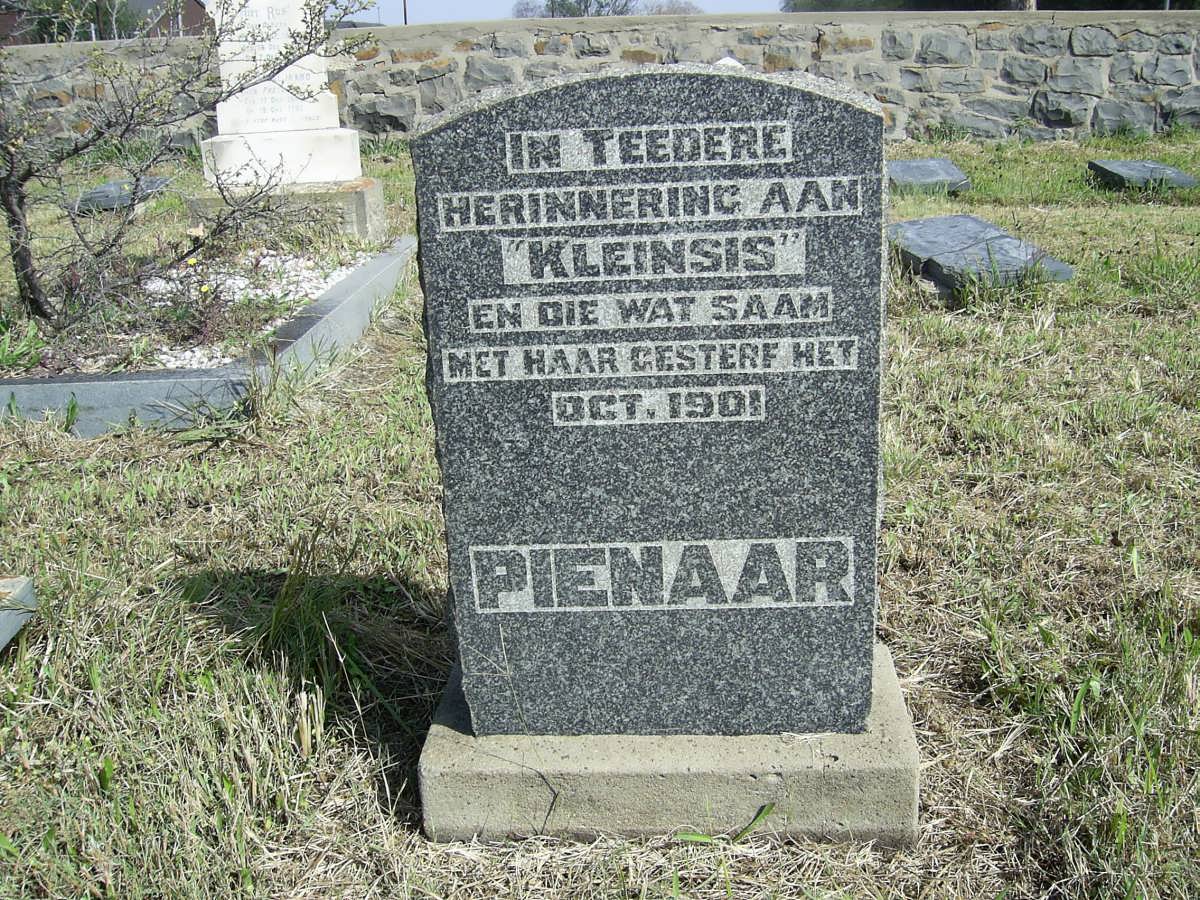PIENAAR Kleinsis  -1901