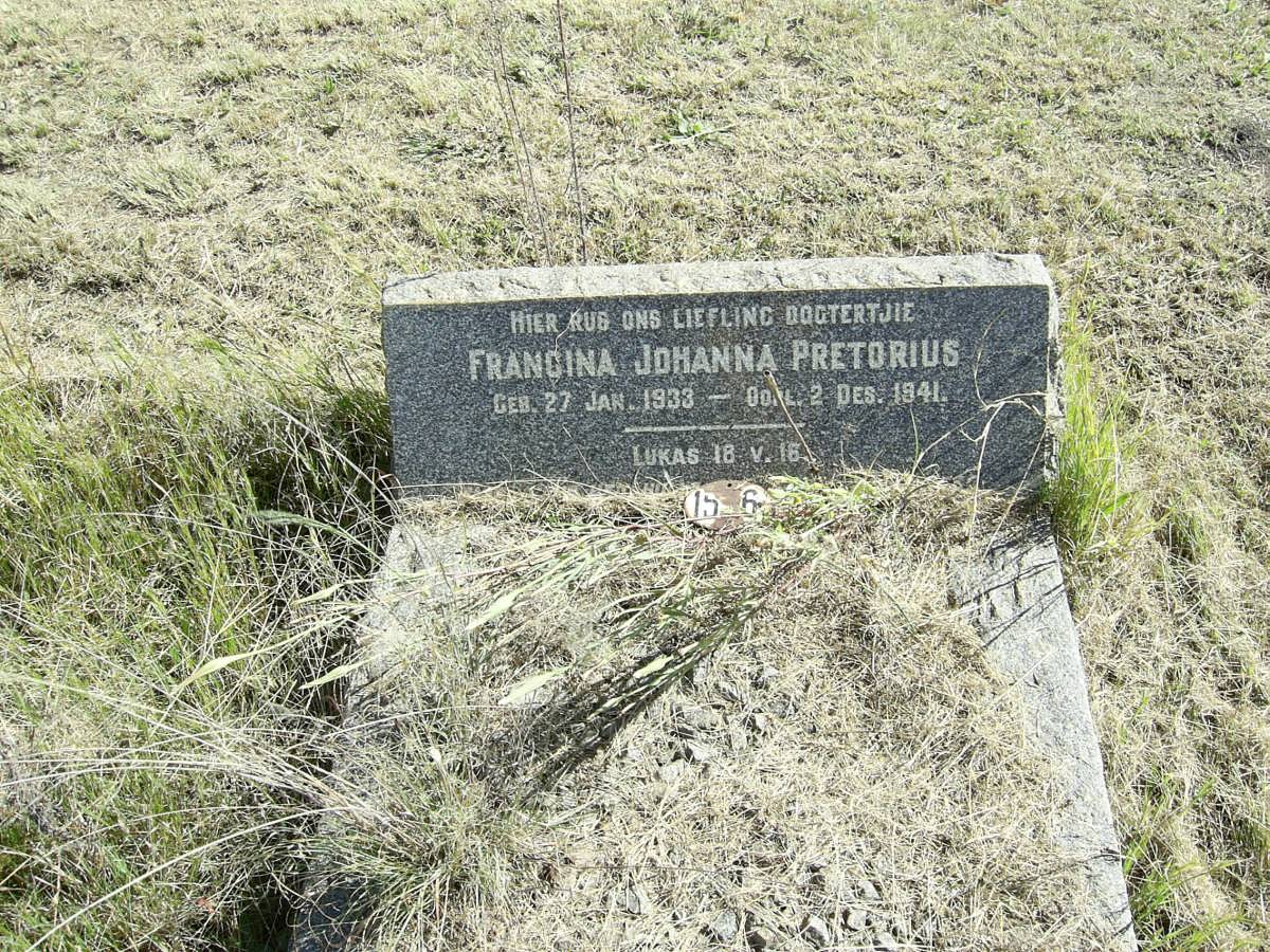 PRETORIUS Francina Johanna 1933-1941