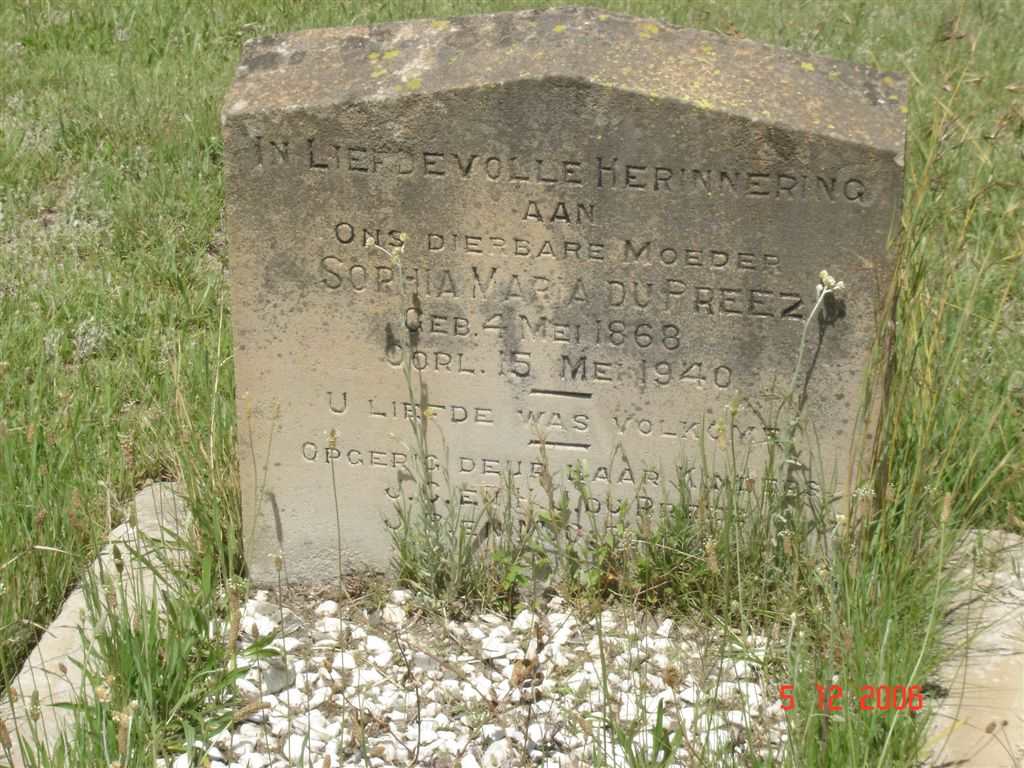 PREEZ Sophia Maria, du 1868-1940