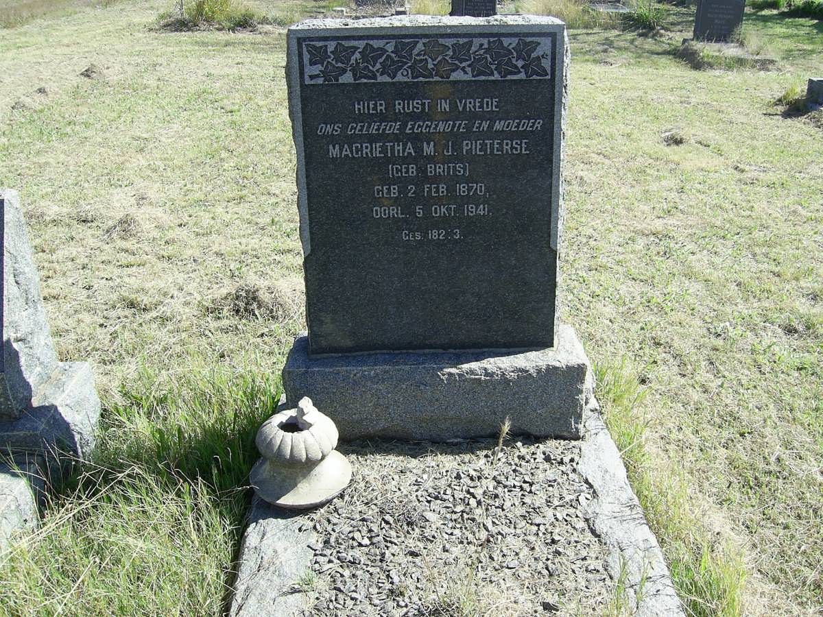 PIETERSE Magrietha M.J. nee BRITS 1870-1941
