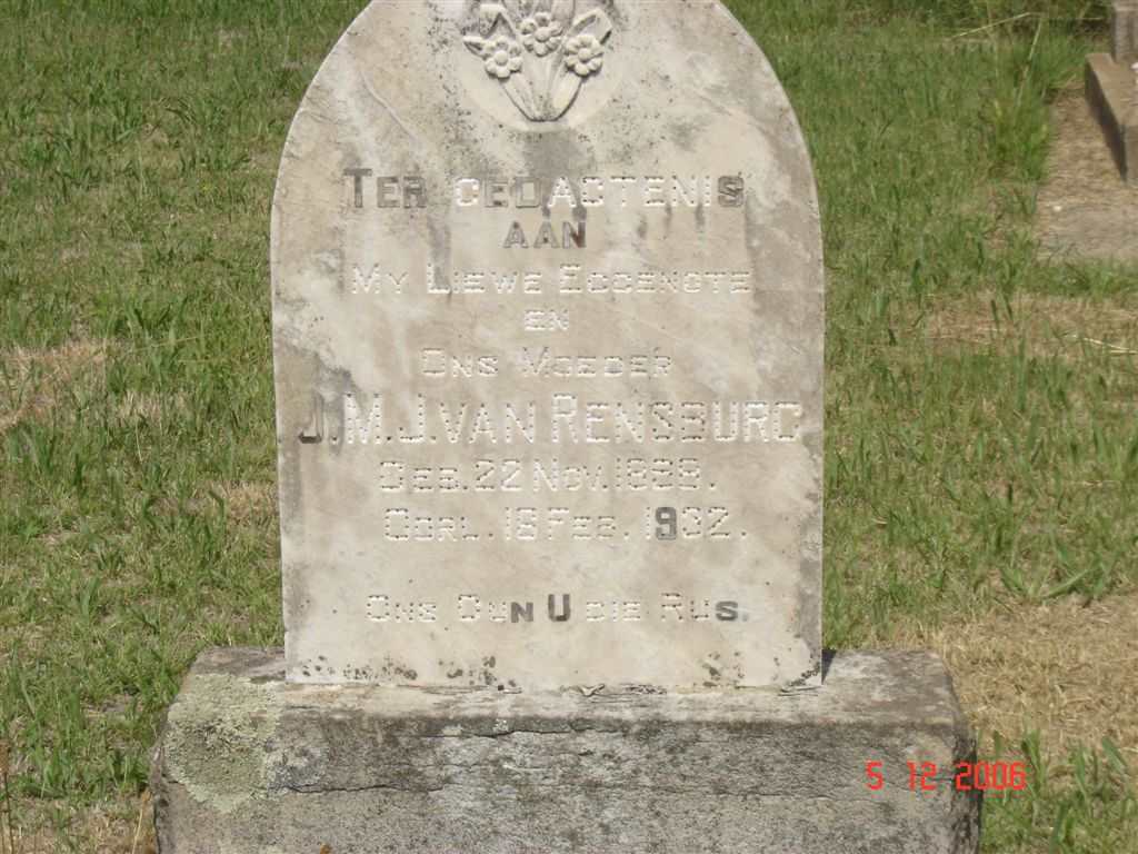 RENSBURG J.M.J., van 1858-1932