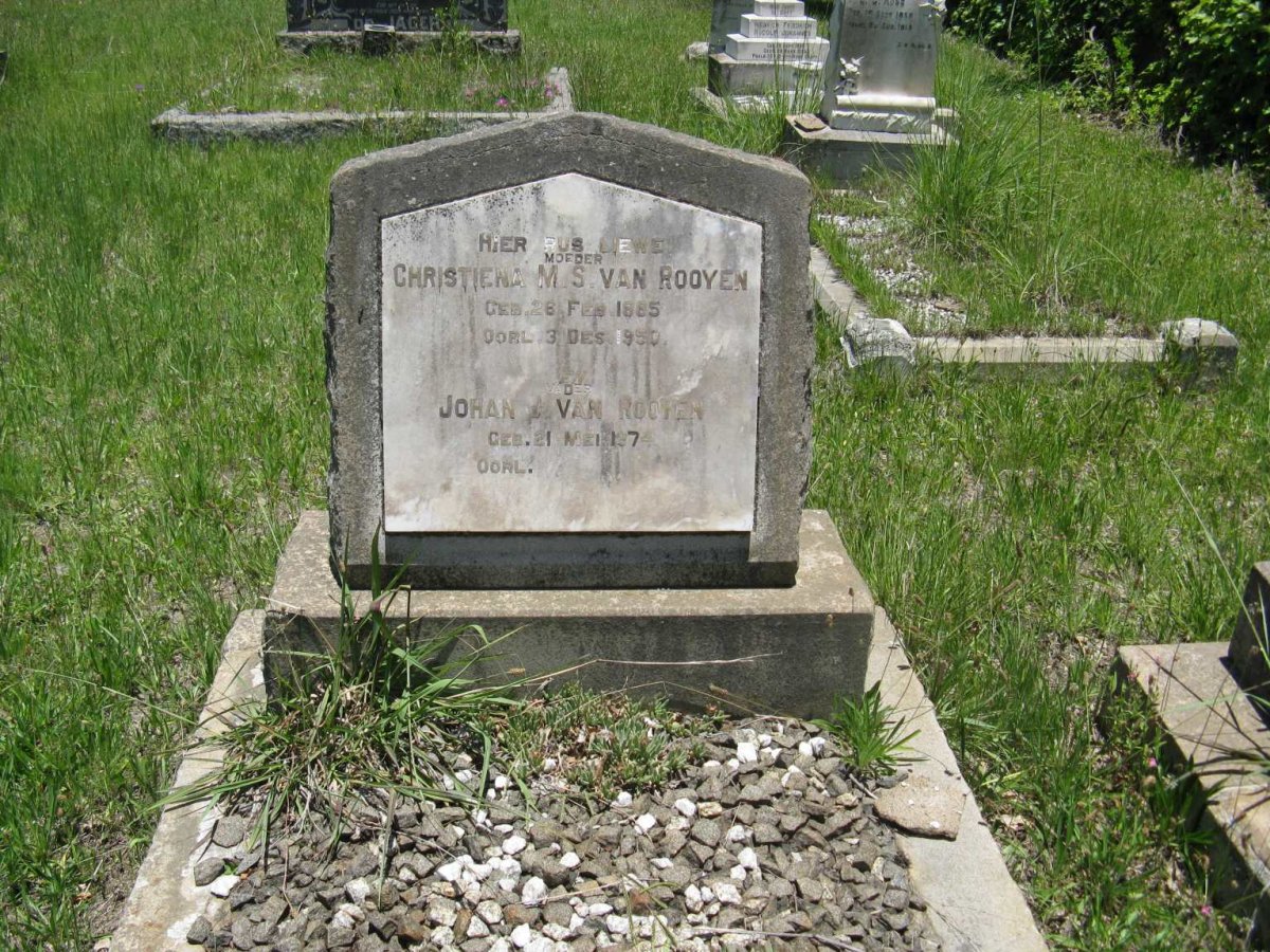 ROOYEN Johan, van 1874- &amp; Christiena M.S. 1885-1950
