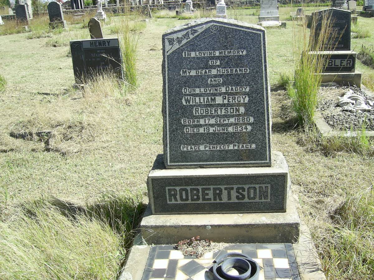 ROBERTSON William Percy 1880-1934