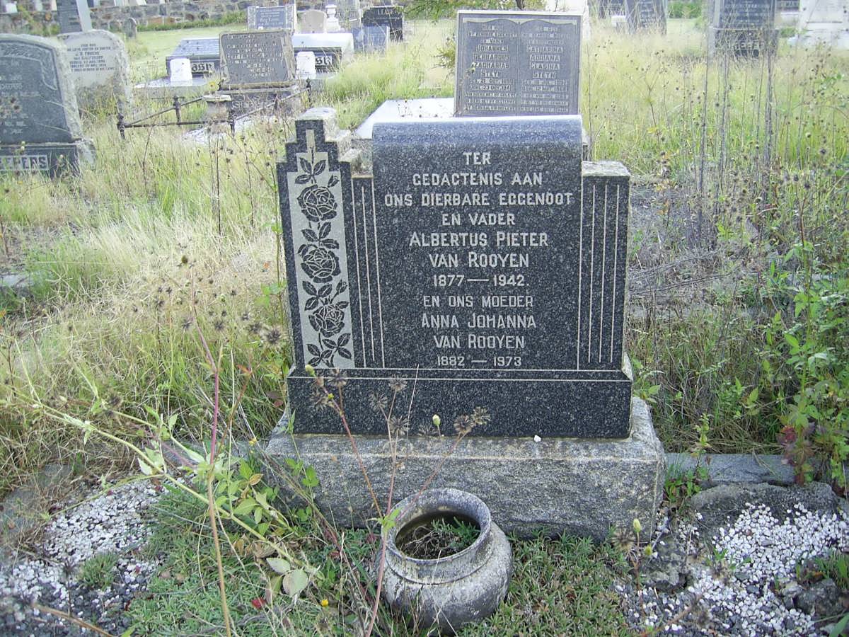ROOYEN Albertus Pieter, van 1877-1942 &amp; Anna Johanna 1882-1973