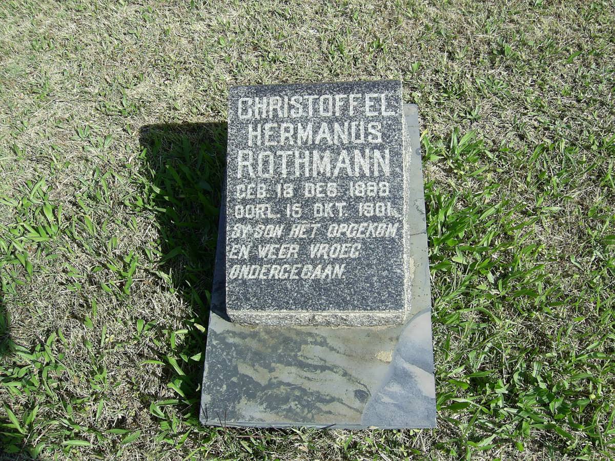 ROTHMANN Christoffel Hermanus 1888-1901
