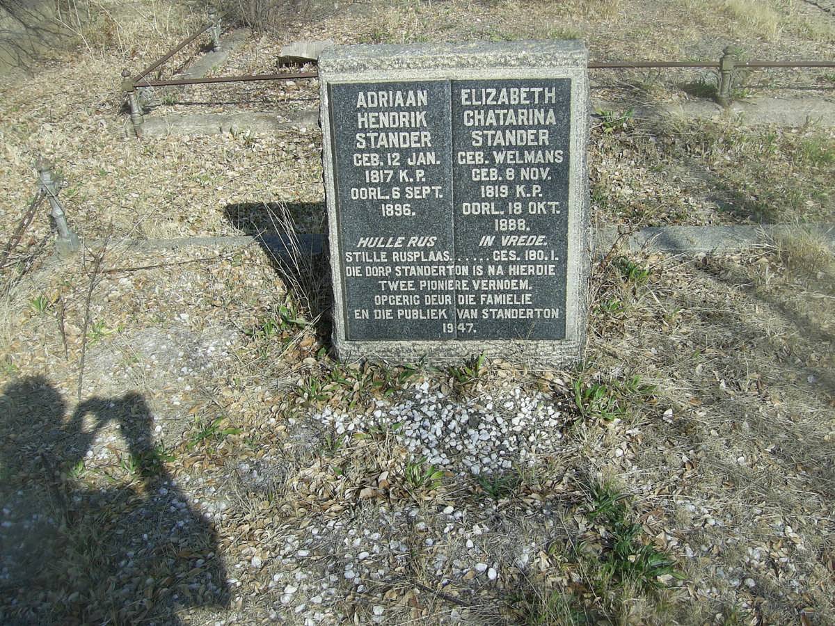 STANDER Adriaan Hendrik 1817-1896 &amp; Elizabeth Chatarina WELMANS 1819-1888