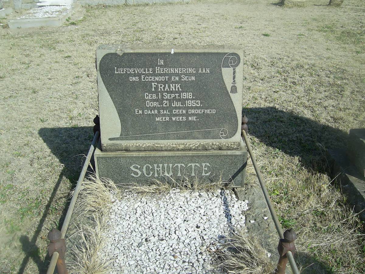 SCHUTTE Frank 1918-1953