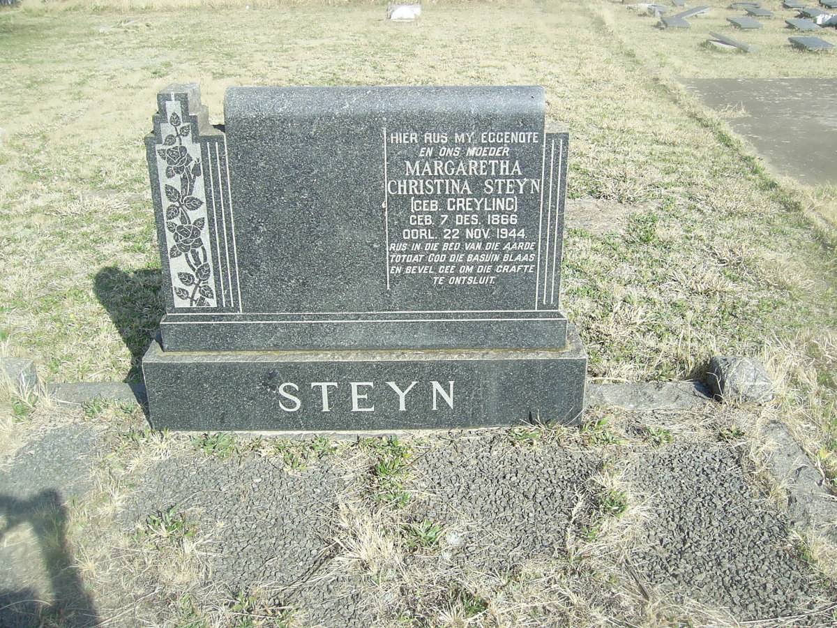 STEYN Margaretha Christina nee GREYLING 1866-1944
