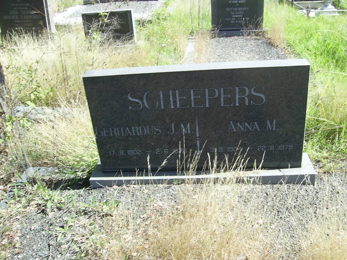 SCHEEPERS Gerhardus J.M. 1902-1976 &amp; Anna M. 1904-1979