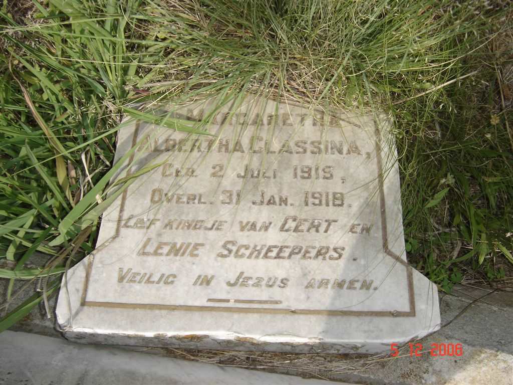 SCHEEPERS Margaretha Albertha Classina 1915-1918