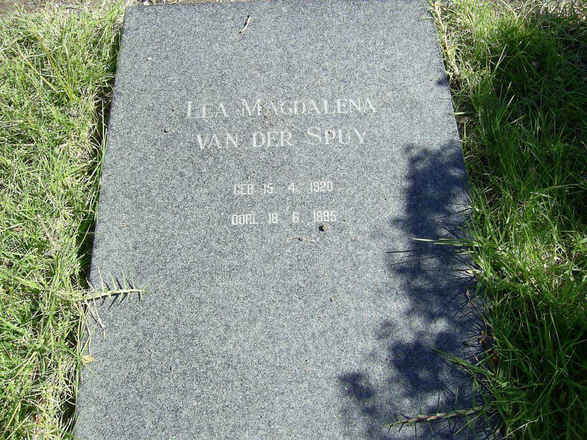 SPUY Lea Magdalena, van der 1920-1995
