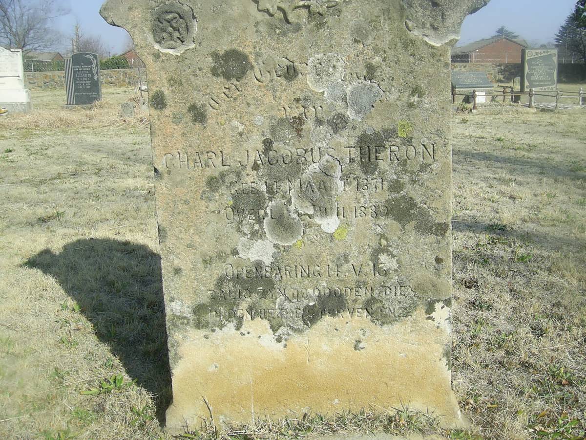 THERON Charl Jacobus 1871-1889