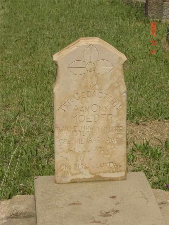TRUTER Wilhelmina Christina nee PIENAAR 1860-1944