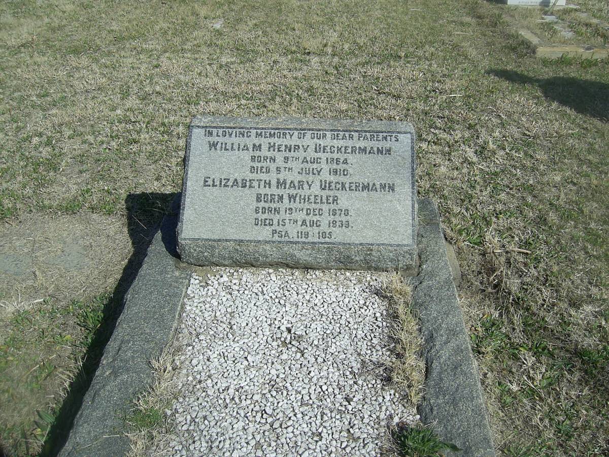 UECKERMANN William Henry 1864-1910 &amp; Elizabeth Mary WHEELER 1870-1939