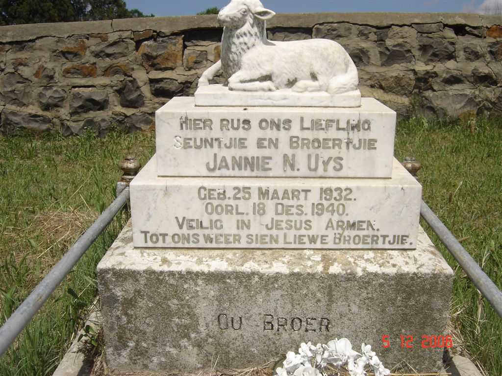 UYS Jannie N. 1932-1940