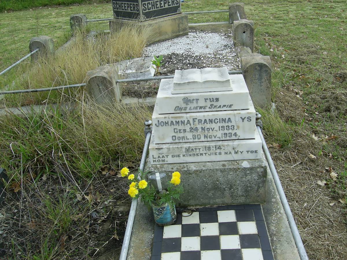 UYS Johanna Francina 1933-1934
