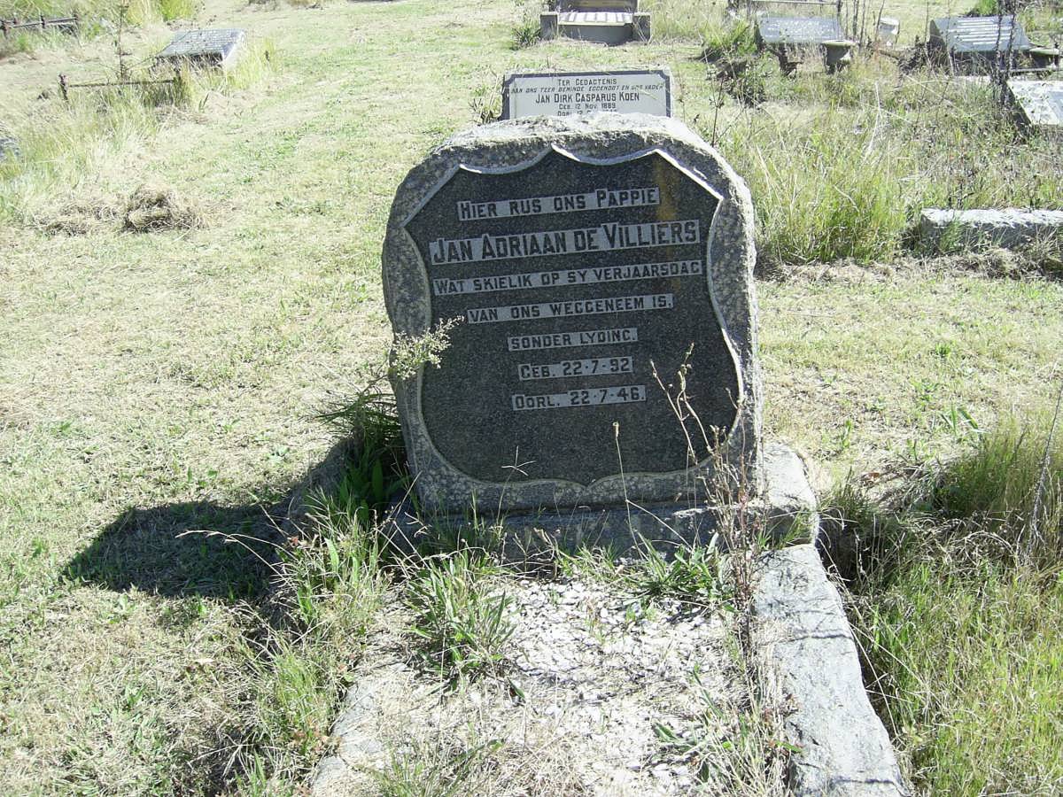 VILLIERS Jan Adriaan, de 1892-1946