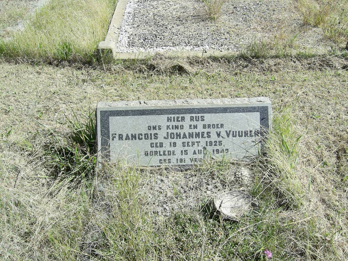 VUUREN Francois Johannes, van 1925-1943