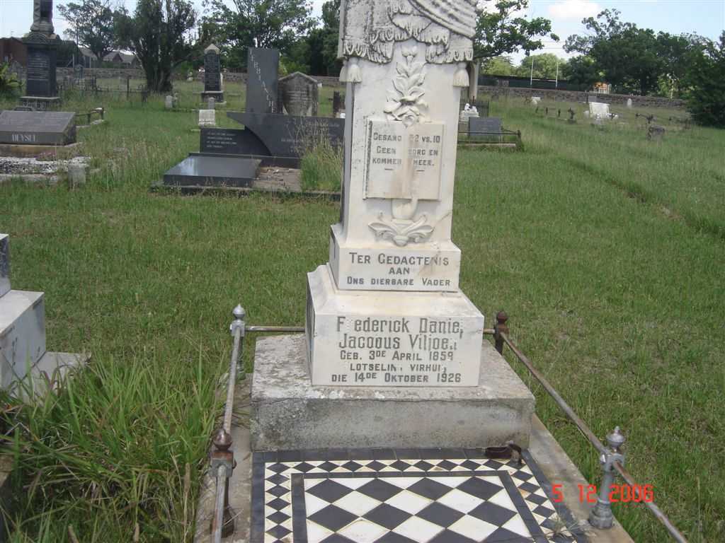 VILJOEN Frederick Daniel Jacobus 1859-1926