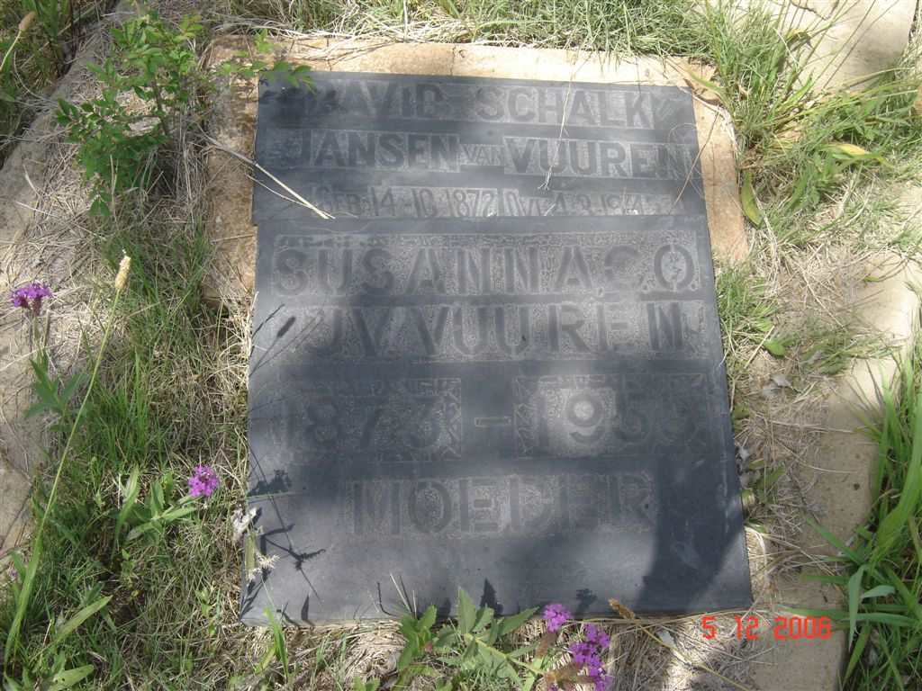 VUUREN Susana C.O., J.v. 1873-1955