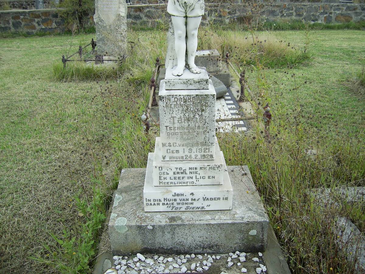 WALT Takkie, van der 1921-1928