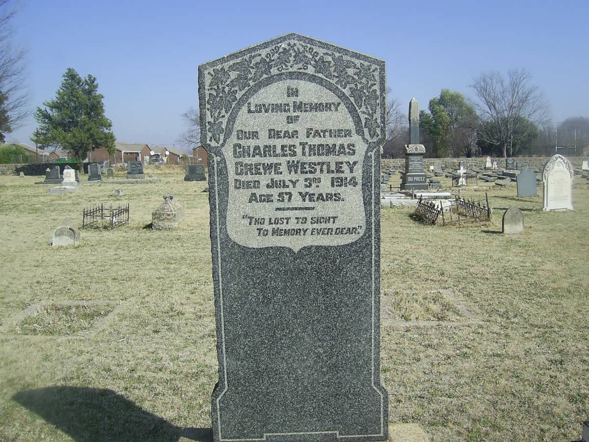 WESTLEY Charles Thomas Crewe  -1914